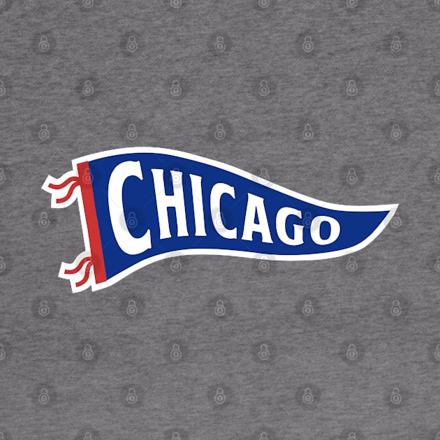 Chicago Pennant - White by KFig21